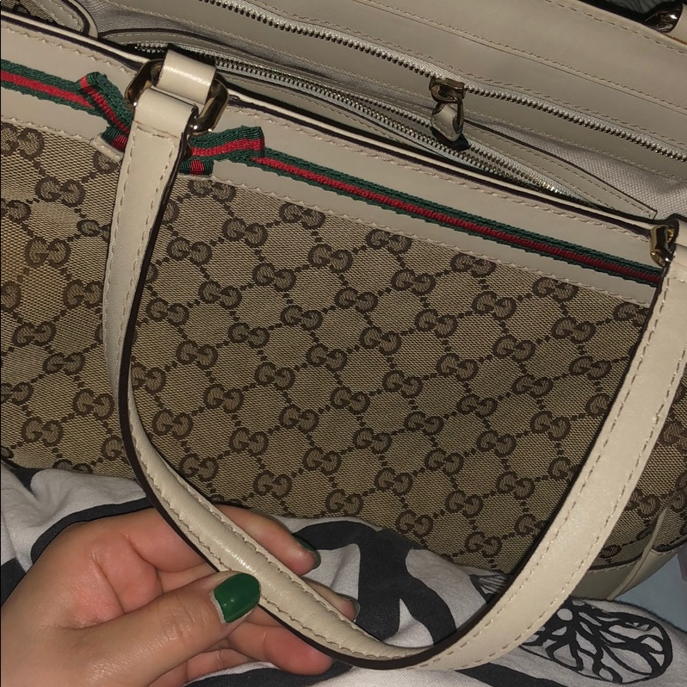 SOLD Gucci bag canvas leather - Picture 9 of 9